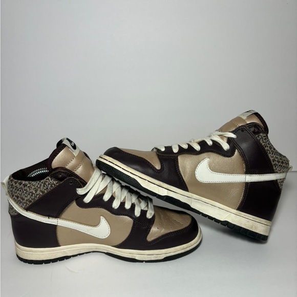 Nike Dunk Mocha Gold Brown Dunk High 2007 Vintage *RARE* Size 6.5 - 309437-911 - Picture 7 of 8
